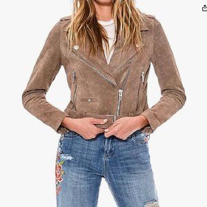 BLANK NYC Suede Leather Motorcycle Jacket